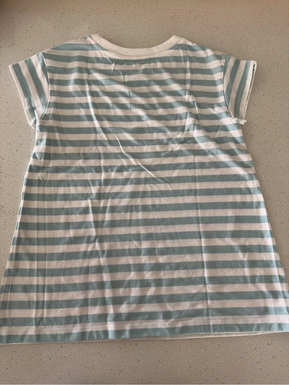 Girls' Blue & White Striped Tee Dress - Casual Comfort
